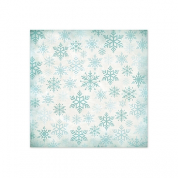We R Memory Keepers - Winter Frost Collection - 12 x 12 Paper with Glitter Accents - Snowflakes